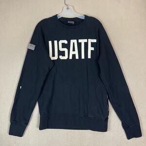 Nike Sweatshirt Mens‎ S Black USATF Crew Neck Embroidered Track & Field Pullover